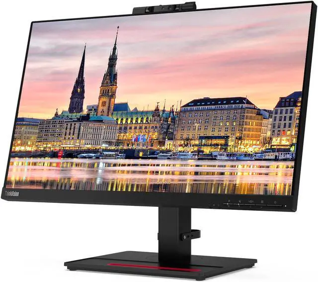 Alt view image 2 of 7 - Lenovo ThinkVision T24v 24-inch, 2-Pack Bundle with T24i, HDMI, DisplayPort, Webcam, Speaker, Microphone, Dual Monitor Stand, ThinkPad USB-C Dock, MK270 Wireless Keyboard & Mouse, Mouse & Wrist Pad