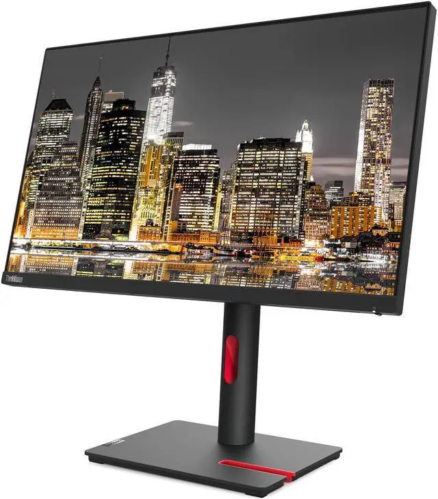 Alt view image 3 of 6 - Lenovo ThinkVision T24i 24-inch 1920 x 1080 LED Backlit Full HD Widescreen LCD Monitor, 2-Pack Bundle with HDMI, VGA, DisplayPort, USB Hub, Desk Mount Dual Monitor Stand