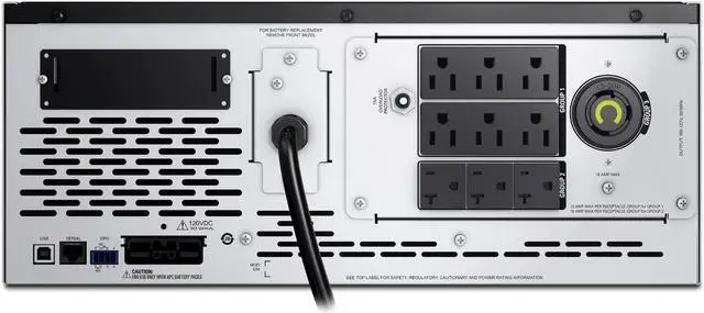 Alt view image 4 of 4 - APC Smart-UPS, SMX2000LV 4U Convertible Rack/Tower Back-UPS, 2000 VA Backup Power, 6 x NEMA 5-15R, 3 x NEMA 5-20R, 1 x NEMA L5-20R, SmartConnect Port, SmartSlot, AVR, LCD Screen and 16GB USB Storage
