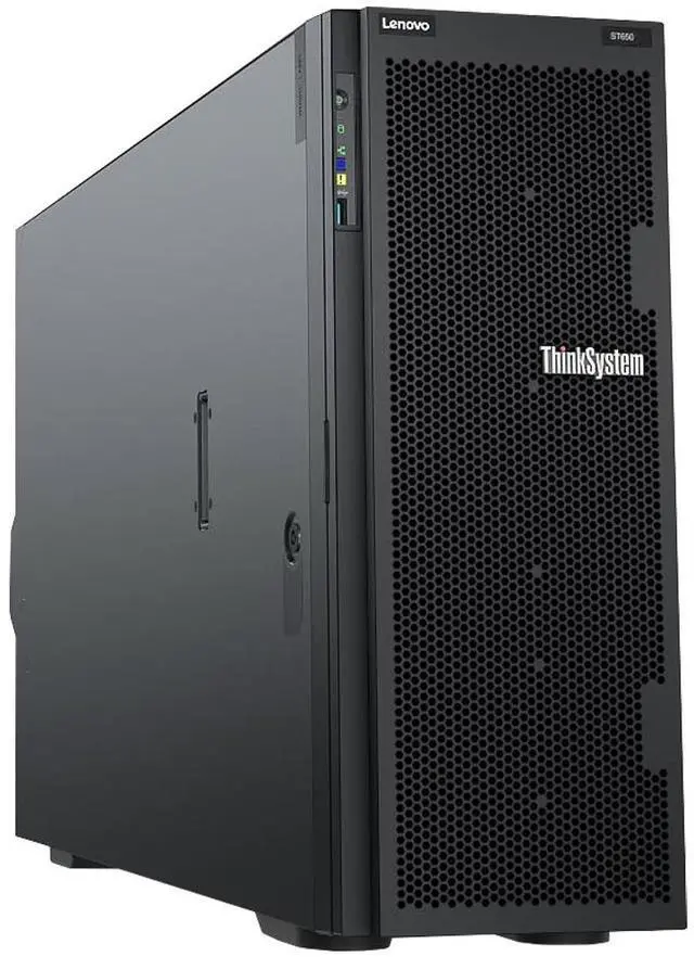 Alt view image 2 of 6 - Lenovo ThinkSystem ST650 Tower Server Bundle with 2 x Intel Xeon Silver 4309Y, 64GB DDR4, 1TB SSD, 12TB HDD, RAID, Matrox G200 Graphics, Windows Server 2016