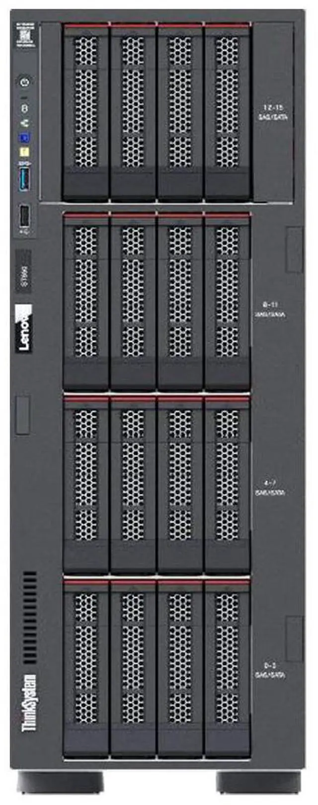 Alt view image 5 of 6 - Lenovo ThinkSystem ST650 Tower Server Bundle with 2 x Intel Xeon Silver 4309Y, 64GB DDR4, 1TB SSD, 12TB HDD, RAID, Matrox G200 Graphics, Windows Server 2016