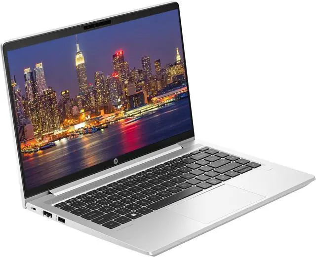 Alt view image 2 of 7 - HP ProBook 445 G10 14" Ryzen 5, 8GB RAM, 256GB SSD, Bundle with 2 x EliteDisplay E24 24" Monitors, Dual Stand, USB-C Dock, MK670 Wireless Keyboard and Mouse, Gel Pad, Webcam, Headphones, Bag