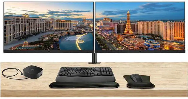 Main image of HP P32u G5 32-inch 2560 x 1440 QHD Edge LED LCD Monitor, 2-Pack Bundle with Built-in Speakers, HDMI, DisplayPort, Dual Monitor Stand, USB-C Dock, MK670 Wireless Keyboard & Mouse, Gel Mouse & Wrist Pad