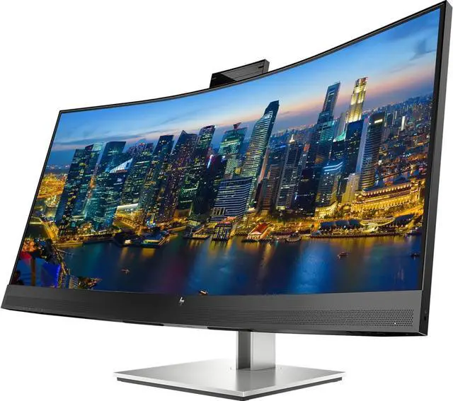 Alt view image 2 of 7 - HP EliteDisplay E34m G4 34 inch Curved 2440 x 1440 2K WQHD LED-Backlit LCD Conferencing Monitor, USB-C, Ethernet, HDMI, USB Hub, DisplayPort, Camera, Built-in Speaker, Stand, MK670 Wireless Keyboard