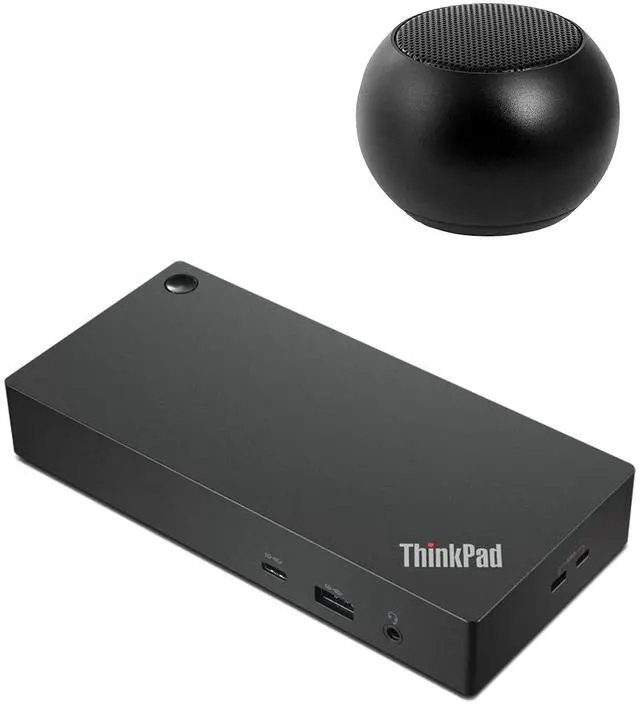 Main image of Lenovo ThinkPad Universal USB-C Dock 90W 4K Support, HDMI, USB-C, DisplayPort, USB Hub Bundled with Bluetooth Mini U Speaker with Built-in Mic, 4 Hour Playback