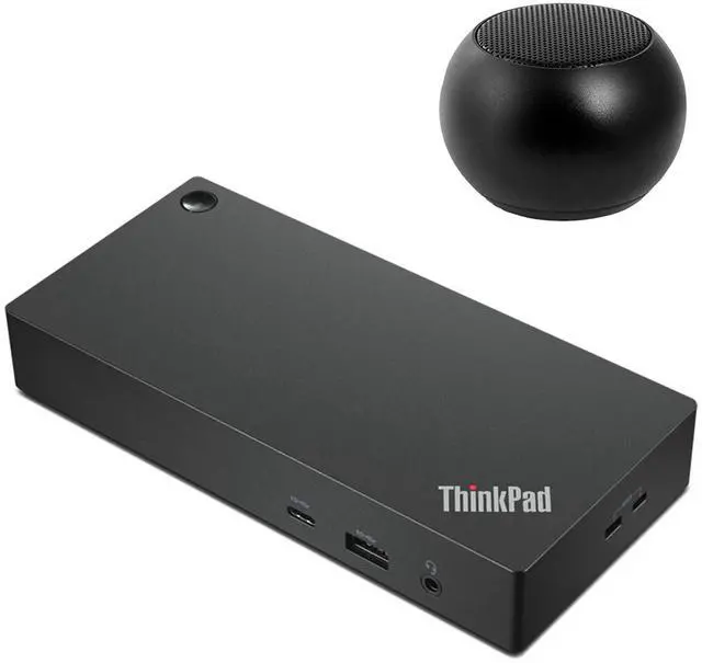 Main image of Lenovo ThinkPad USB-C Dock Bundle with Mini Speaker, For T-Series Gen 1-3, E-Series Gen 1-5, L-Series Gen 1-3, P1 Gen 1-5, P-Series Gen 1-3, X-Series Gen 1-3, X1-Series Gen 8-10, Z-Series Gen 1-2