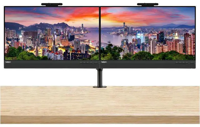 Main image of Lenovo ThinkVision Tiny-in-One 24" Gen 5 1080P 4K WLED IPS LCD Monitor (2-Pack), 60Hz, 4ms, Anti-Glare, HDMI-DisplayPort, Bundle with Speaker, Mic, Webcam, Desk Mount Monitor Stand