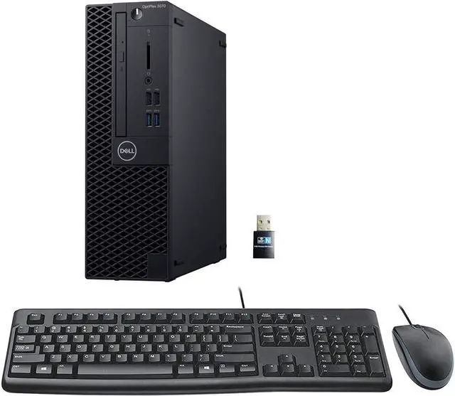 Main image of Dell 3070 SFF Desktop PC Bundle with Keyboard Mouse, Intel Core i5-9500 3.0GHz 6 Core (Hexa Core), 32GB DDR4 RAM, 1TB SSD, WiFi, Windows 10 Pro