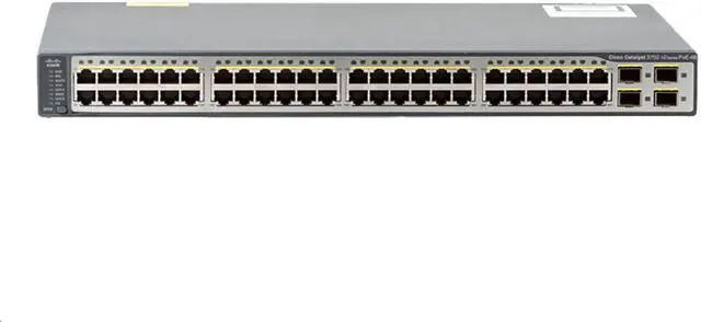 Alt view image 5 of 20 - Cisco 3750 Series 48 Port PoE Switch, WS-C3750-48PS-E, Lifetime Warranty