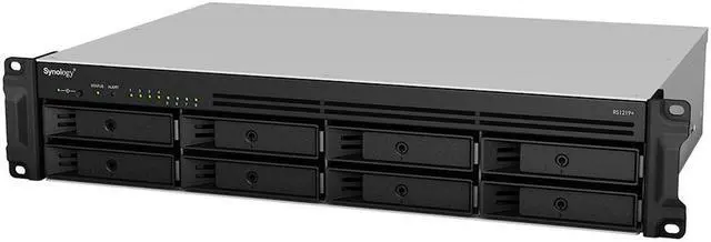 Alt view image 2 of 7 - Synology RackStation RS1219+ NAS Server Bundle with Rail Kit, Intel Atom C2538 Quad-Core, 8GB DDR3 Synology SDRAM, 1TB SSD, 24TB SATA HDD, Synology DSM Software