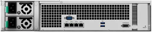 Alt view image 6 of 7 - Synology RackStation RS2418+ NAS Server Bundle with Rail Kit, Intel Atom C3538 Quad-Core, 16GB DDR4, 48TB SATA HDD, Synology DSM Software
