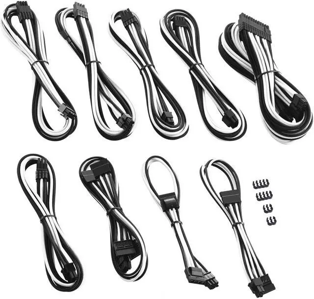 Alt view image 2 of 8 - CableMod PRO ModMesh C-Series AXi, HXi & RM Cable Kit - BLACK / WHITE