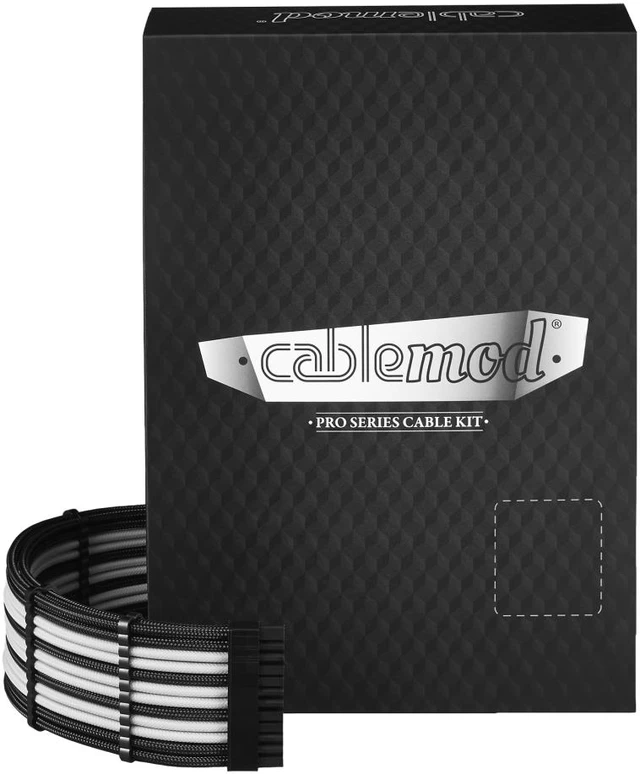 Main image of CableMod PRO ModMesh C-Series RMi & RMx Cable Kit - BLACK / WHITE