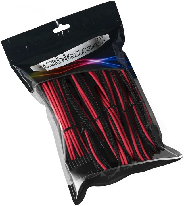 Alt view image 2 of 5 - CableMod PRO ModMesh Cable Extension Kit - BLACK / RED