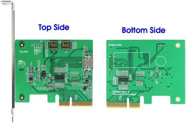 Alt view image 7 of 7 - PCIe x4 Gen4 with ReDriver to SFF-8612 4i AIC