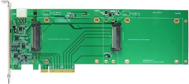 Main image of PCIe x8 Gen4 to U.2 Dual port with 12V Hot plug Power protection
