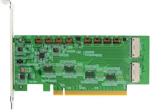 Main image of PCIe x16 Gen4 with ReDriver to OCulink 8i Dual port, supports bifurcation