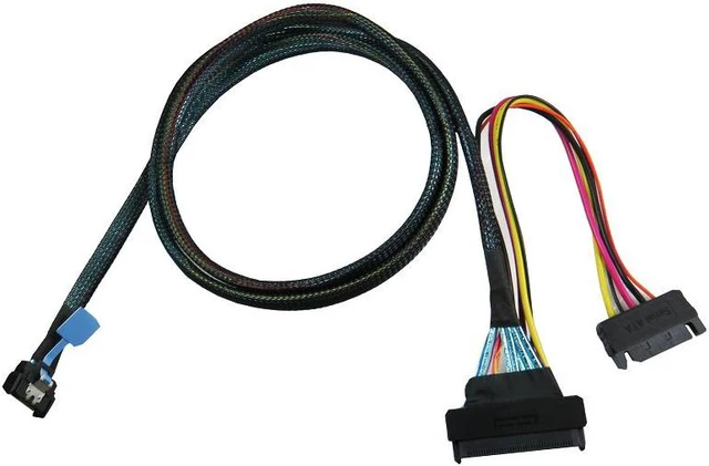 Main image of MCIO 38P to U.2(SFF-8639)/PCIe 4.0 Cable, 100cm