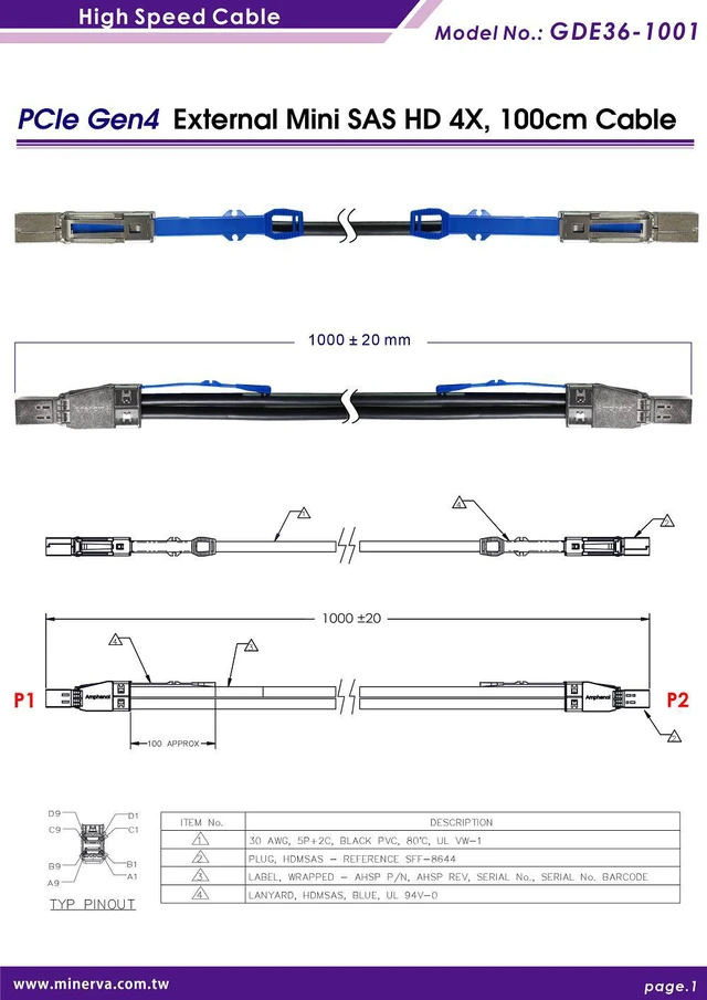Alt view image 7 of 7 - PCIe x8 Gen4+ReDriver to External MINI SAS HD 1x2, 4X AIC & External MINI SAS HD 4X, 100cm cable x2pcs