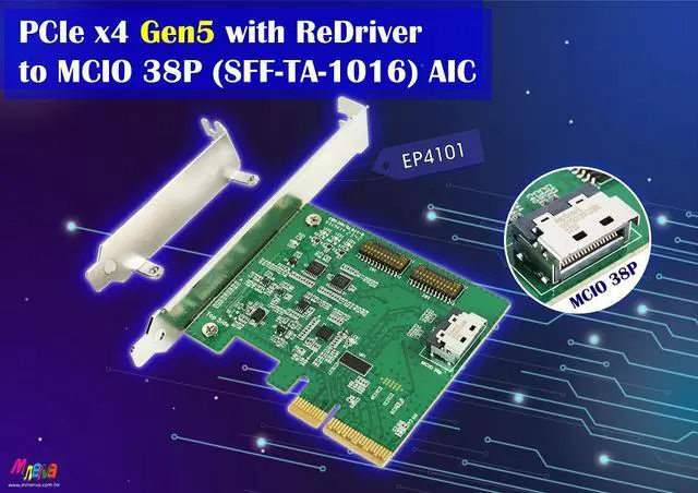 Main image of PCIe x4 Gen 5 with ReDriver to SFF-TA-1016 AIC