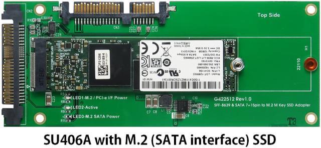 Alt view image 7 of 7 - U.2 (SFF-8639) to M.2 NVMe SSD & SATA 7+15pin to M.2 (SATA I/F) SSD Adapter Support 2230 / 2242 /2260 /2280 /22110