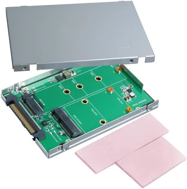 Alt view image 4 of 6 - Innocard SATA Express to M.2 (SATA Interface) & mSATA SSD Converter or U.2 (SFF-8639) to M.2 NVMe SSD Converter with SATA Express Cable & U.2 Cable KIT