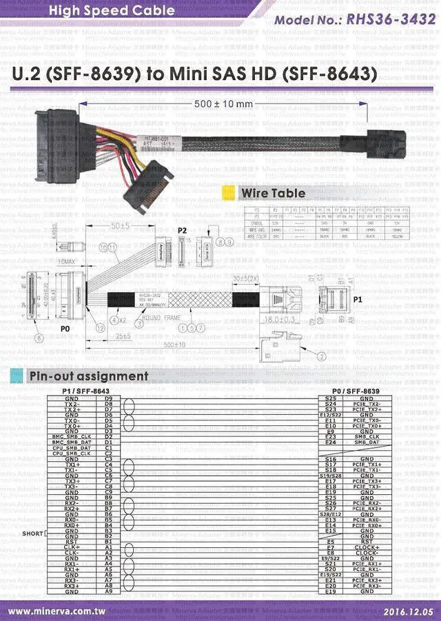 Alt view image 6 of 6 - Innocard PCIe Gen 3 / 4-Lane to Mini SAS HD & Slimline SAS Adapter with U.2 to Mini SAS HD Cable & 3.5" U.2 to M.2 NVMe SSD device tray