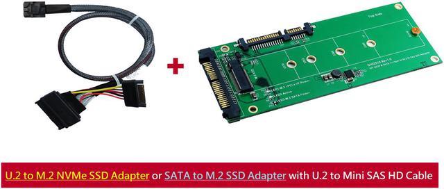 SFF-8639 U.2 to M.2 M Key NVME SSD Adapter for 2230 2242 2260 2280 NVME M.2  SSD