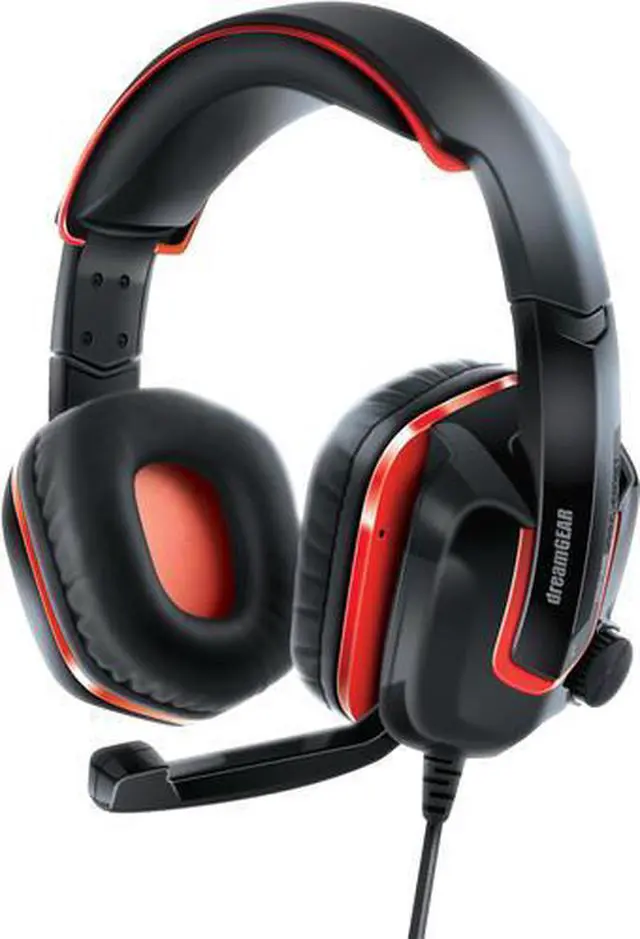 Alt view image 18 of 19 - dreamGEAR GRX-440 Wired High Performance Headset + Mic and Volume Controls for Nintendo Switch, PS4, and Xbox One - Red/Black