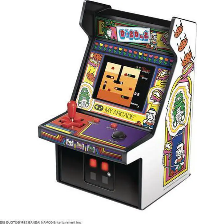 Alt view image 14 of 16 - MY ARCADE BANDAI NAMCO Dig Dug 6" Micro Arcade Machine Portable Handheld Video Game