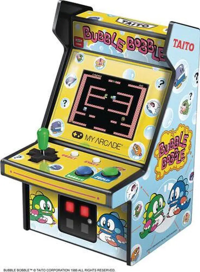 Alt view image 14 of 18 - My Arcade Bubble Bobble Micro Player 6" Collectable Portable Handheld Video Game