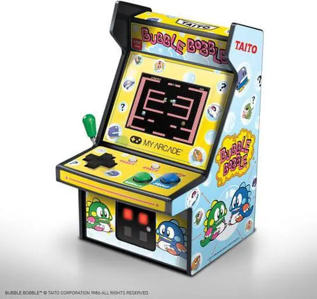 Alt view image 15 of 18 - My Arcade Bubble Bobble Micro Player 6" Collectable Portable Handheld Video Game