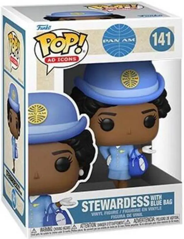 Alt view image 2 of 3 - FUNKO POP! AD ICONS: Pan Am- Stewardess w/ Blue Bag
