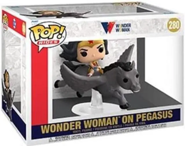 Alt view image 9 of 10 - FUNKO POP! RIDE SUPER DELUXE: Wonder Woman 80th- Wonder Woman on Pegasus