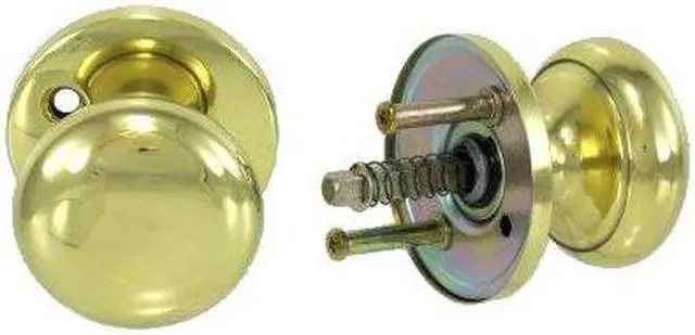 Main image of Em-D-Kay 3004 Polished Brass US3 Interior Exterior Knob Rose Kit For Thru Bolted Ornamental Iron Gate Door Mortise Lock Sets (Compatible With Marks 22AC)