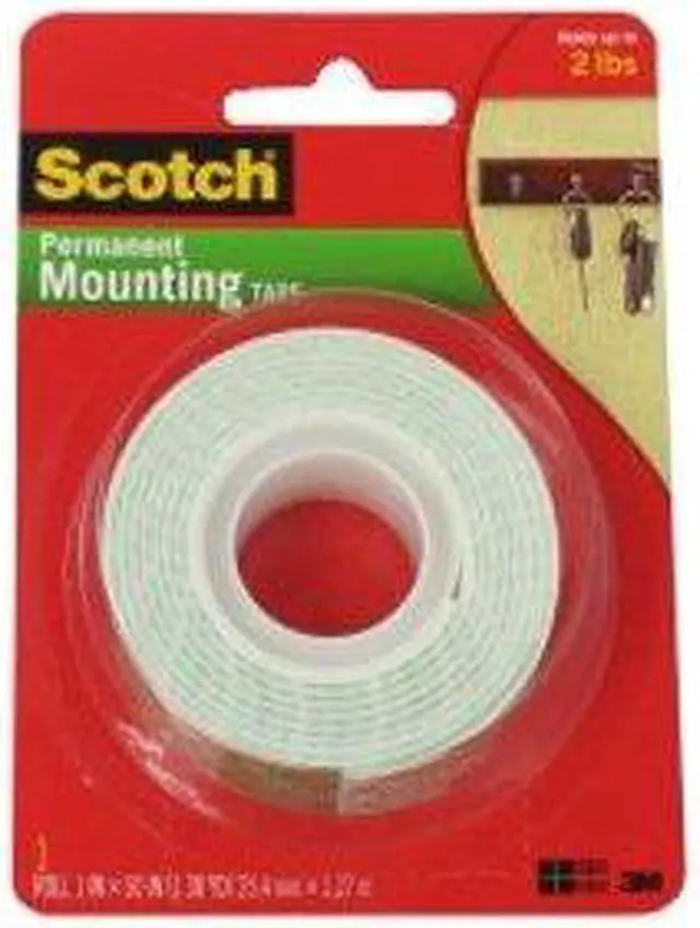 Alt view image 6 of 18 - 3M Mounting Tape Holds 2 lb. 1"x50" White 114