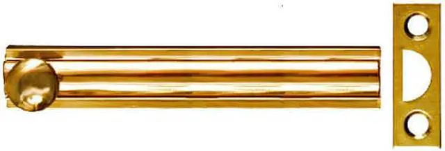 Alt view image 2 of 2 - National Gallery Series 4 In. Polished Brass Door Surface Bolt N197988