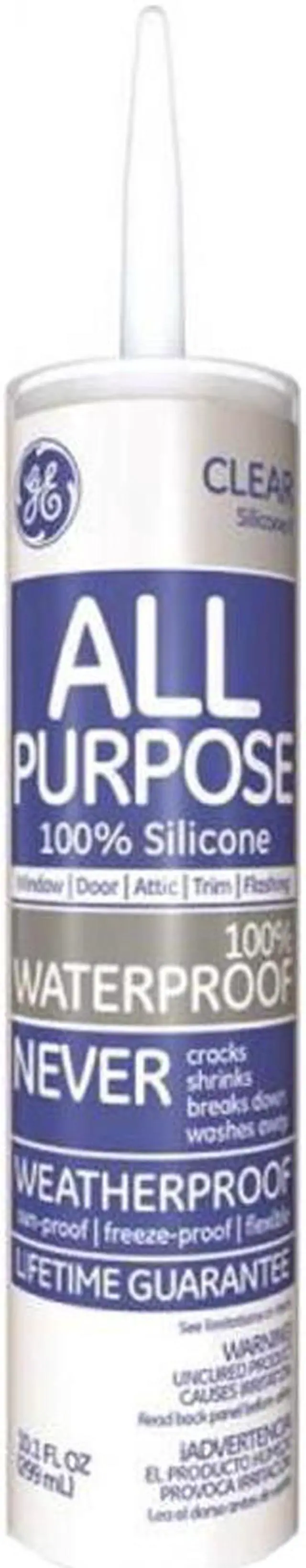 Alt view image 5 of 9 - GE 2795576 Silicone Sealant, All Purpose Silicone, 10 oz, Cartridge, Clear
