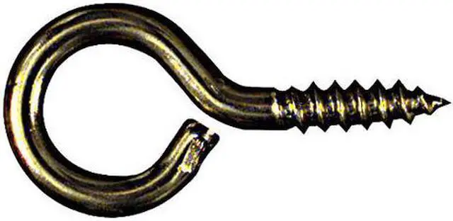Alt view image 2 of 3 - National #8 Brass Large Screw Eye (3 Ct.) N119362