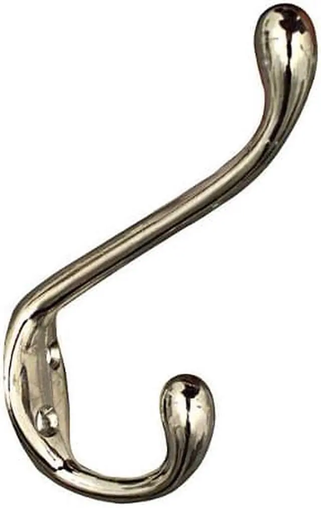 Alt view image 2 of 2 - National Heavy-Duty Nickel Wardrobe Hook N248252