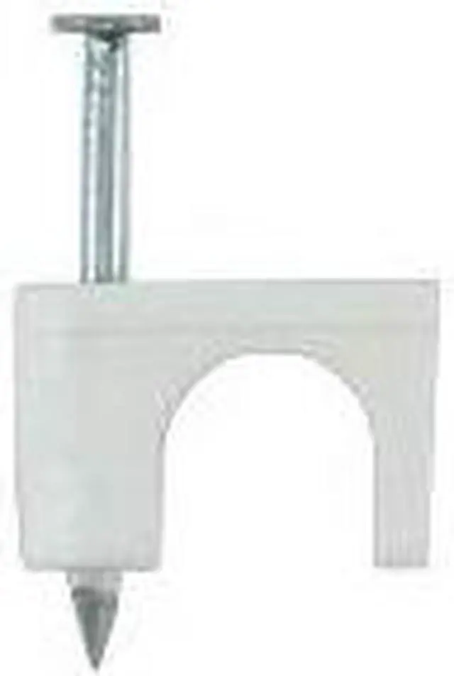 Main image of 25Pk Cable Staple, 1/4" Crown, Plastic, White GB-Gardner Bender Cable Ties White