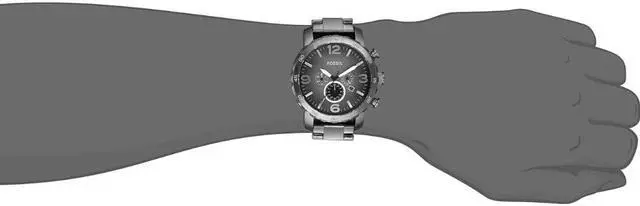 Alt view image 7 of 11 - Fossil Nate Chronograph Smoke Grey Dial Ion-plated Mens Watch JR1437