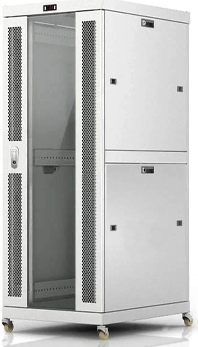 Main image of 32U 35” Deep Free Standing Server Rack Cabinet.  ACCESSORIES FREE!! Thermo Control System, 4 Fan Cooling Panel, Vented Shelf, Fully Lockable Innovated Design Network IT Server Rack Enclosure