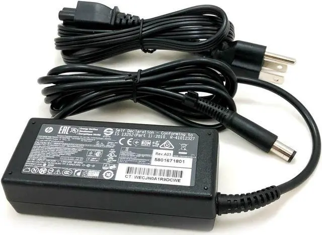 Alt view image 4 of 5 - Genuine HP Laptop AC Adapter Charger IS 13252 IEC 60950-1 R-41012327 7.4mm Cord
