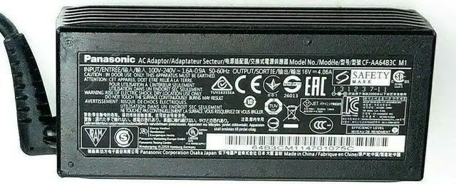 Alt view image 5 of 6 - Genuine Panasonic CF-AA64B3C M1 AC Power Adapter 65W 16V 4.06A w/PC