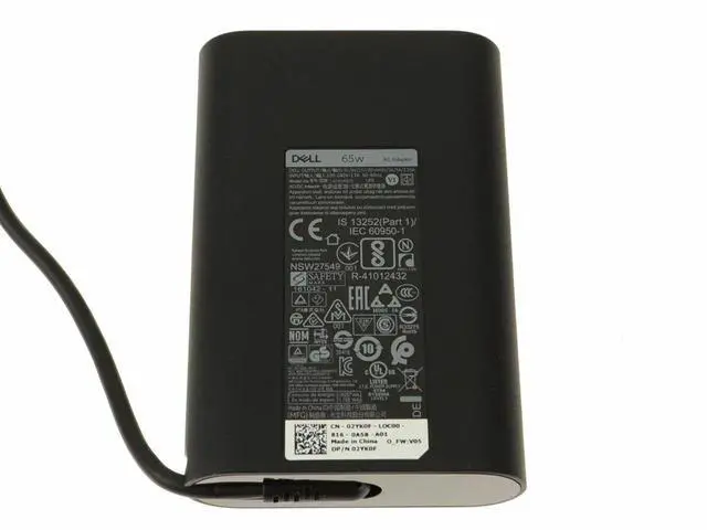 Alt view image 7 of 10 - New Dell OEM 65-watt AC Power Adapter  USB Type-C Connector 65 Watt 2YK0F