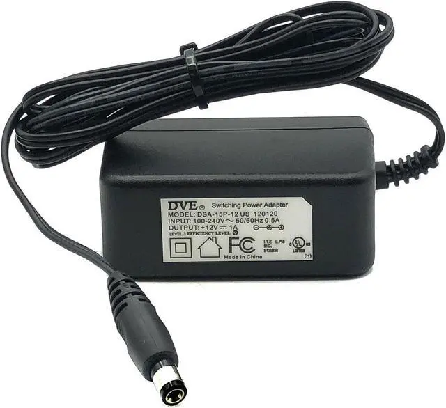 Alt view image 3 of 6 - NEW Original DVE DSA-15P-12 US 120120 AC Switching Power Adapter 12V 1A 12W 5.5 x 2.1 mm OEM