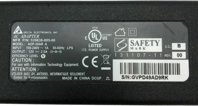 Alt view image 2 of 4 - OEM Delta AC Adapter 30W For Yamaha Psr-292 Psr-293 Psr-3 Piano Keyboard N/Cord