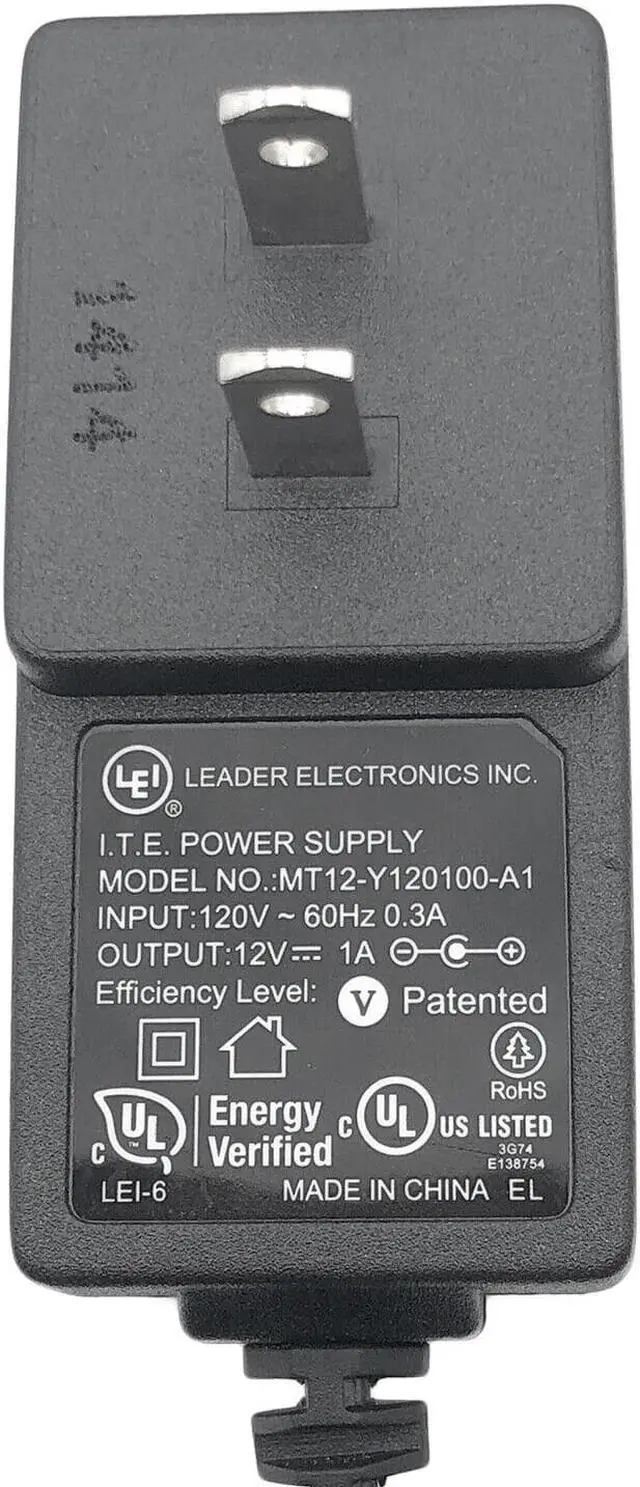 Alt view image 5 of 5 - Original LEI MT12-Y120100-A1 MU12-G120100-A1 AC/DC Power Supply Wall Adapter 12V 1A OEM Replace with spare 524475-045, MT12-Y090100-A1, MT12-Y120100-A1, MU12-G120100-A1