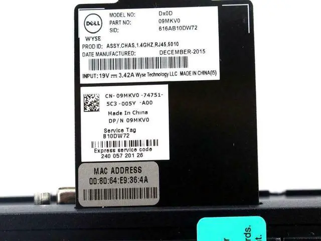Alt view image 4 of 6 - Dell Wyse Dx0D 5010 Thin Client AMD GT48E 1.40GHz 2GB 8GB SSD Citrix HF 9MKV0